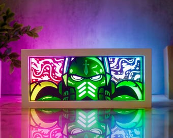 Grimdark Angels - LED Light Box | Color-Changing Gaming Decor | USB Powered + Remote