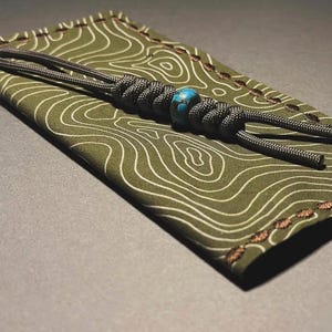 EDC Lanyard for Knives and Multi-tools. Navajo Harmony Keychain with Turquoise. Designed to symbolize Balance & Protection.