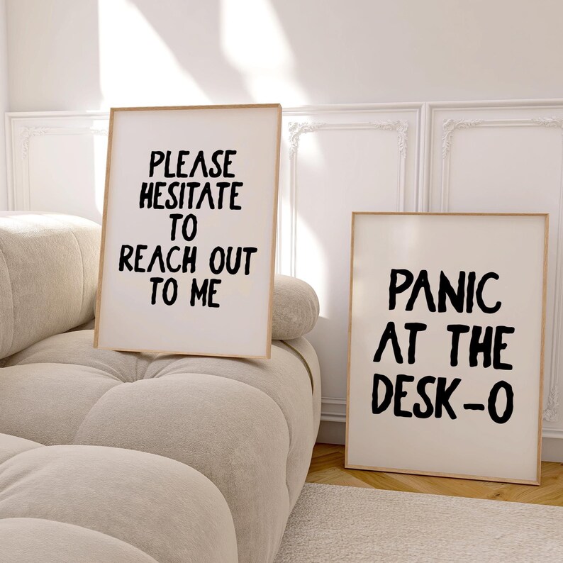 Quadro de parede engraçado para escritório – Por favor, não hesite em ...
