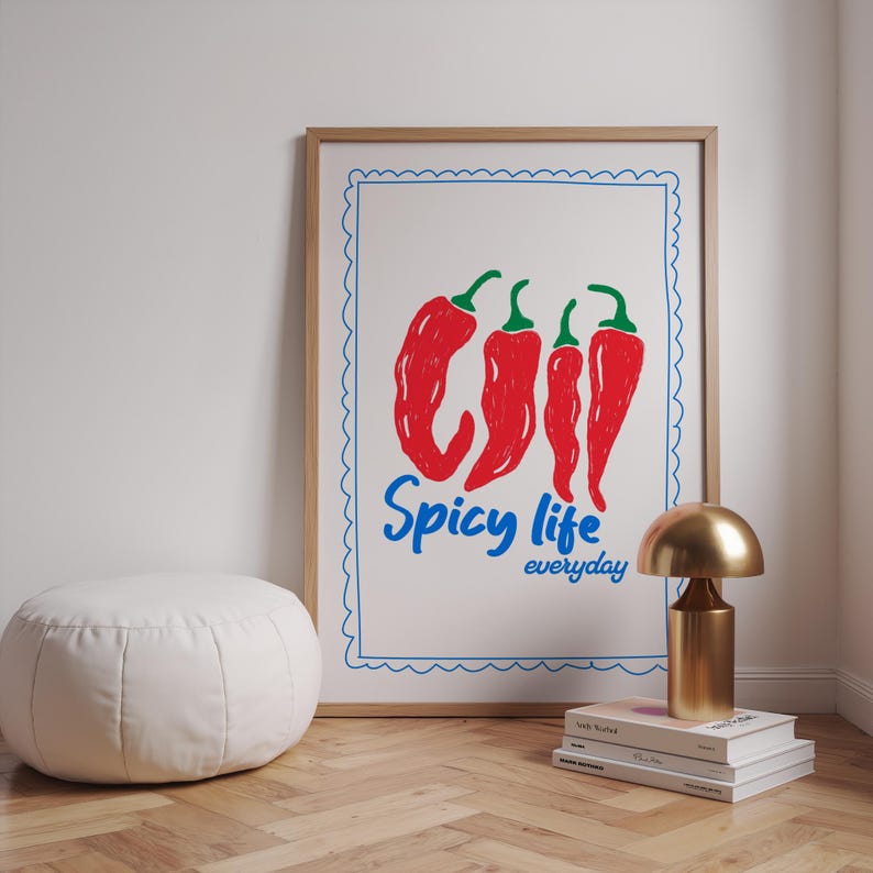 Spicy Life Everyday Spice Hot Chilli Pepper Red Pepper Food Funny Quote ...