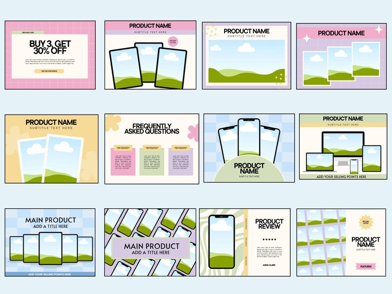 100+ Canva Etsy Listing Mockup Templates, Digital Product Mockups Etsy