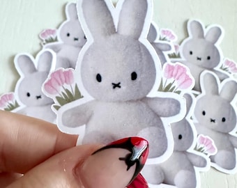 Cute Bunny Flower Sticker