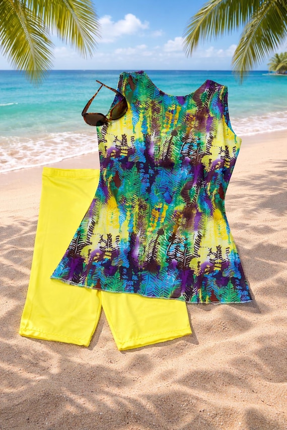 a line swim dress One Piece Swim Dress A Line Tummy Control Modest Flowy Swimwear