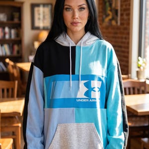 Upcycled Patchwork Hoodie  | Handmade One-of-a-Kind