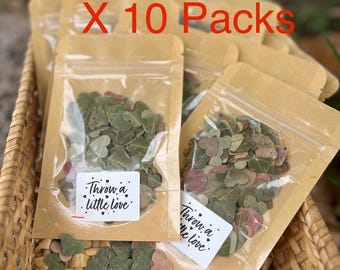 Wedding Confetti Eucalyptus Gum Leaf QTY X 10