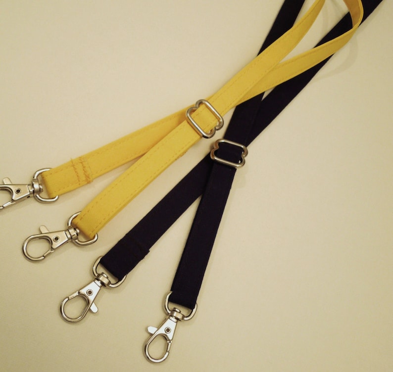 Cotton SHOULDER strap-Cross-body strap, adjustable shoulder strap/purse strap/ long lanyard key fob Choose Solid COLOR image 2