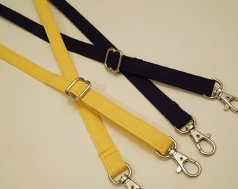 Cotton SHOULDER strap-Cross-body strap, adjustable  shoulder strap/purse strap/ long lanyard key fob - Choose Solid COLOR