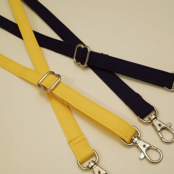 Cotton SHOULDER strap-Cross-body strap, adjustable  shoulder strap/purse strap/ long lanyard key fob - Choose Solid COLOR