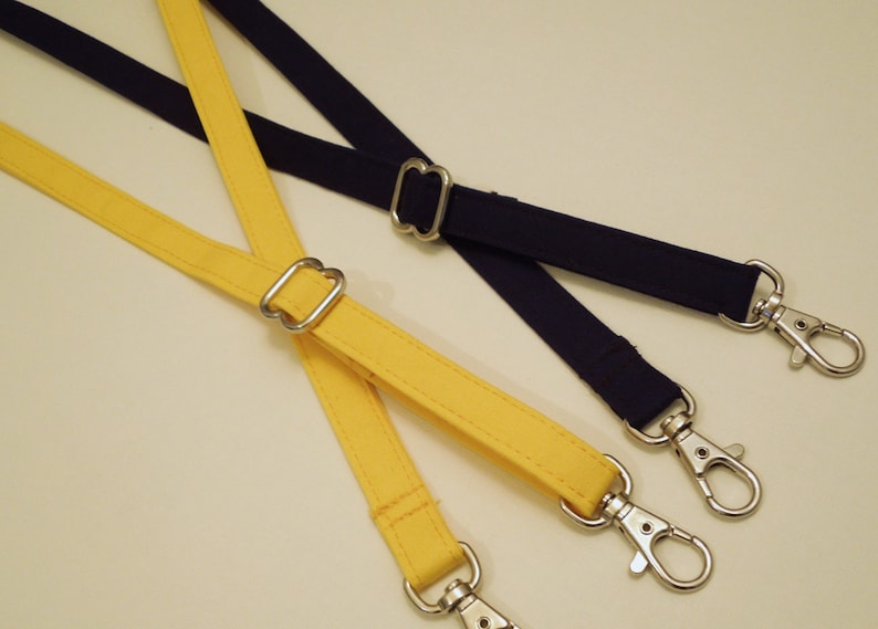 Cotton SHOULDER strap-Cross-body strap, adjustable shoulder strap/purse strap/ long lanyard key fob Choose Solid COLOR image 1