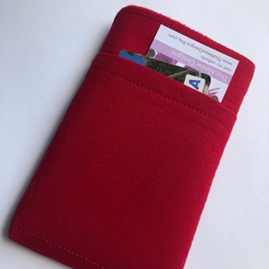Any Cell Phone, any iphone, any samsung galaxy pouch pocket Sleeve- Red