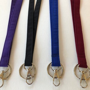 Lanyard , ID badge holder,fabric lanyard, key lanyard, Cellphone case/key chain/coin purse lanyard, neck strap, universal strap-Choose color