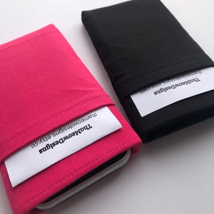 Handmade Cotton Phone Sleeve with Pocket: Universal Fit