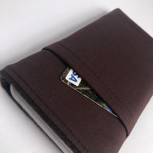 Handmade Dark Brown Cellphone Sleeve with Pocket