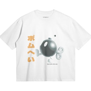 Camiseta Bob-Omb de Mario 64: ropa urbana japonesa, corte holgado