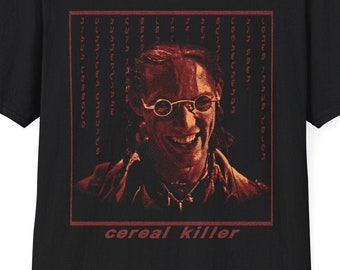 Cereal Killer T-shirt, Hackers 90s filmshirt, Matthew Lillard graphic T-shirt