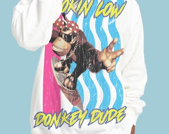 Donkey Kong Sweatshirt: Funky Kong Retro Gamer Crewneck