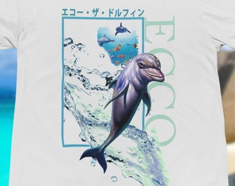 Camiseta gráfica de Sega Ecco The Dolphin: Camiseta retro de videojuegos