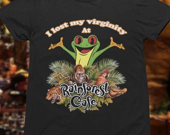 Rainforest Cafe Graphic Tee: 90s Retro Meme Shirt