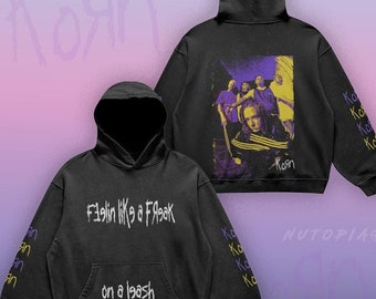 Sudadera con capucha superpesada de gran tamaño y estilo retro Y2K de Korn Freak On A Leash
