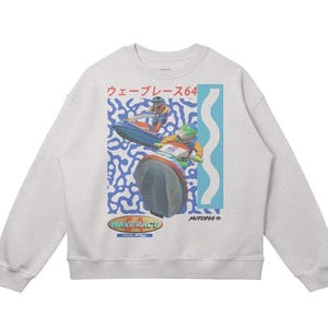 Wave Race 64 Sweatshirt: Retro Nintendo Oversized Drop Shoulder Crewne