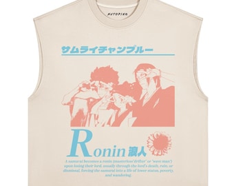 Samurai Champloo Tank Top | Ronin Anime Boxy Heavyweight Streetwear Ta