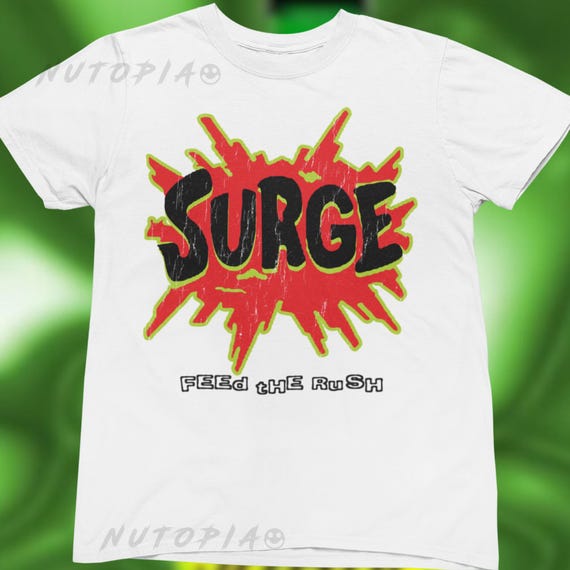 Surge Soda Graphic Tee: 90s Nostalgia Softstyle Shirt