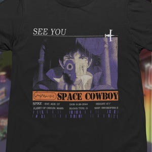 Cowboy Bebop Spike Spiegel Unisex Graphic T-Shirt / Anime Tee & Cowboy Bebop Shirt / Regalo unico per i fan