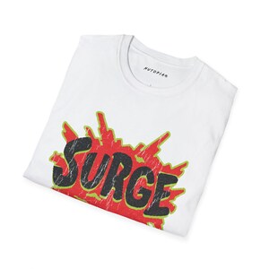 Surge Soda Graphic Tee: 90s Nostalgia Softstyle Shirt image 5