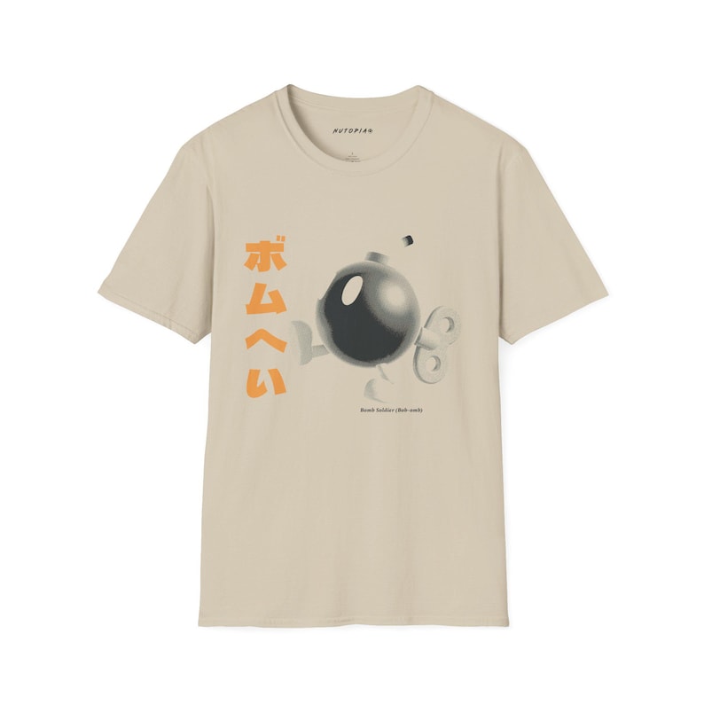 Super Mario 64 Shirt: Bob-Omb Japanese Text Retro Gamer Tee image 3
