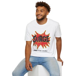 Surge Soda Graphic Tee: 90s Nostalgia Softstyle Shirt image 6