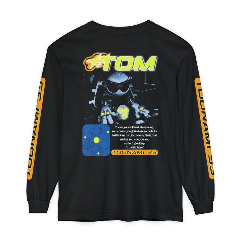 Toonami Tom Long Sleeve Shirt: Vintage Cartoon Network Graphic Tee image 2
