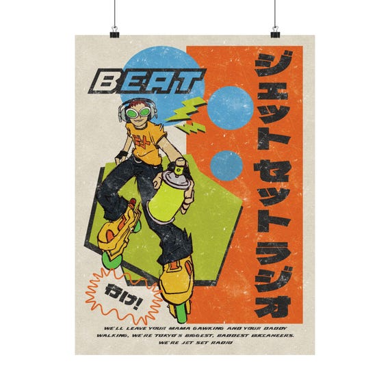 Jet Set Radio Matte Poster Y2K Dreamcast Wall Art - Etsy