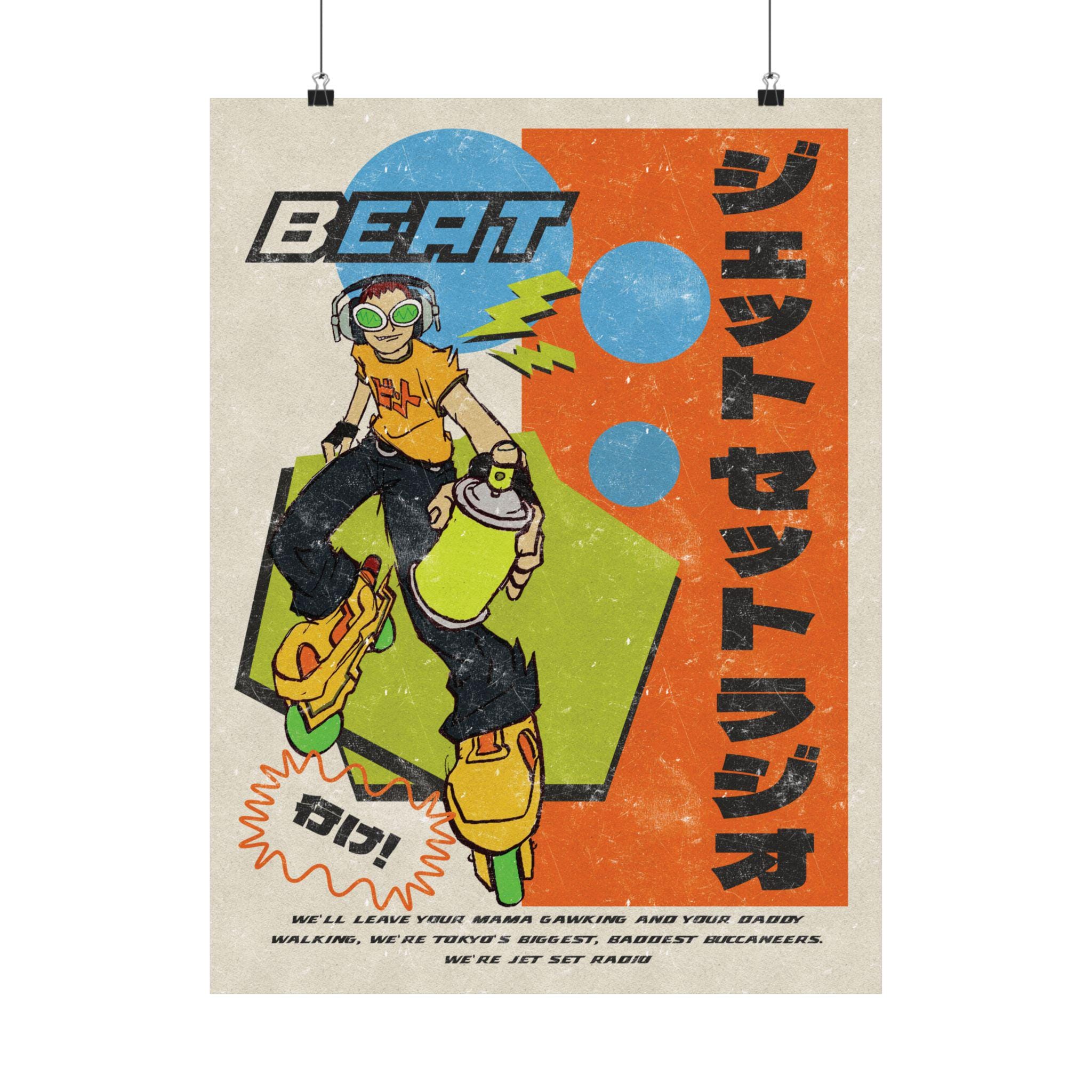 Jet Set Radio Matte Poster Y2K Dreamcast Wall Art - Etsy