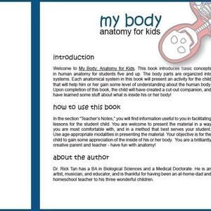 Anatomy for Kids eBook | Etsy