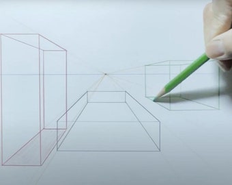 One-Point Perspective Drawing Video and Outline | Art Lesson 1 of 5 | Rick Tan