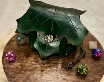 Fantasy-Inspired Leaf Dice/Coin Pouch
