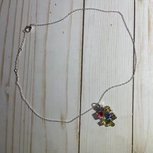 Autism awareness puzzle piece necklace