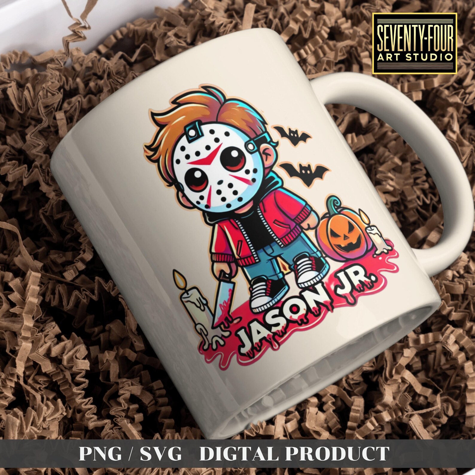 Jason Jr R Iv Jason Jr. Halloween SVG and PNG Cute Horror Character With Mask and ...