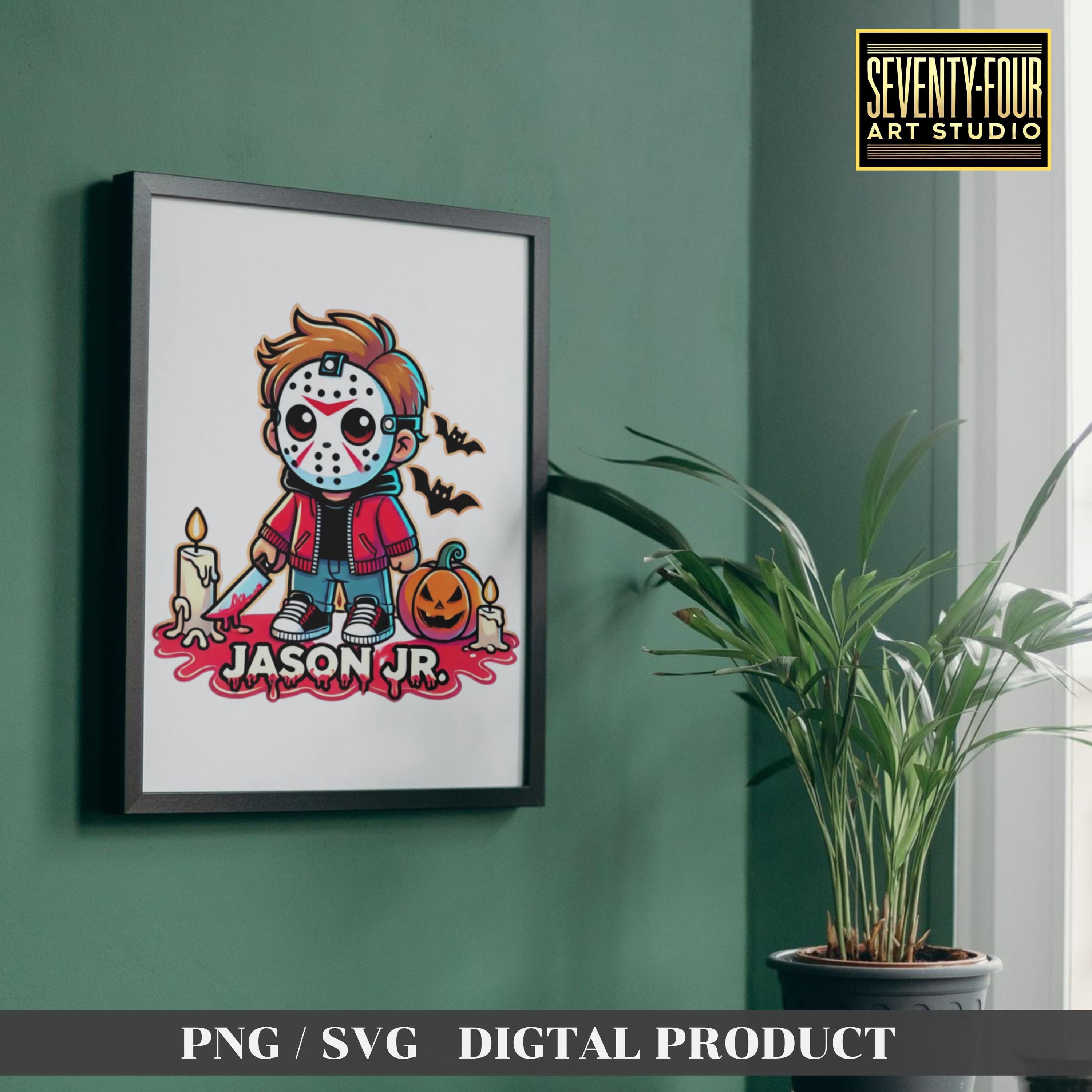 Jason Jr R Iv Jason Jr. Halloween SVG and PNG Cute Horror Character With Mask and ...