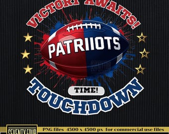 Victory Awaits! Patriots Football Touchdown Graphic – PNG Design