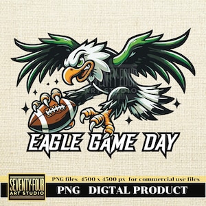 Eagle Game Day PNG Clipart – Available with and without text for Football Designs