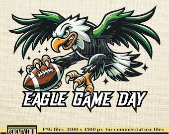 Eagle Game Day PNG Clipart – Available with and without text for Football Designs