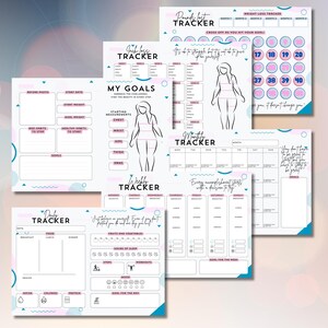 Fitness Planner | Weight Loss Tracker | Workout Planner | Fitness Journal | Wellness, Health Goal | Meal Planner | Self Care | Habit Tracker