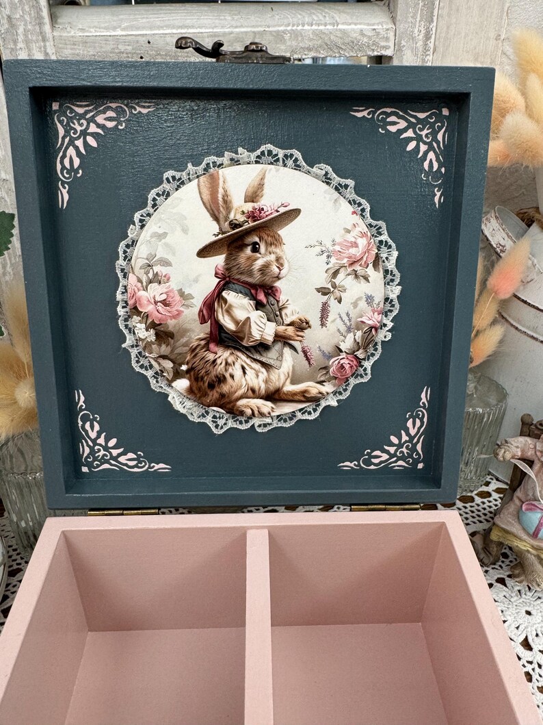 F&Y Boîte à Bijoux Rétro Vintage En Bois - Boîte De Rangement