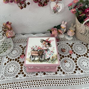 Easter Bunny Design Jewelry Box, Mother&#39;s Day Gift, Keepsake Box, Jewelry Organizer, Easter Gift, Bunny Decor Box