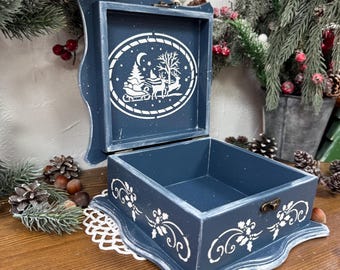 カラフルなサンタフェイスジュエリーボックス | クリスマス記念品