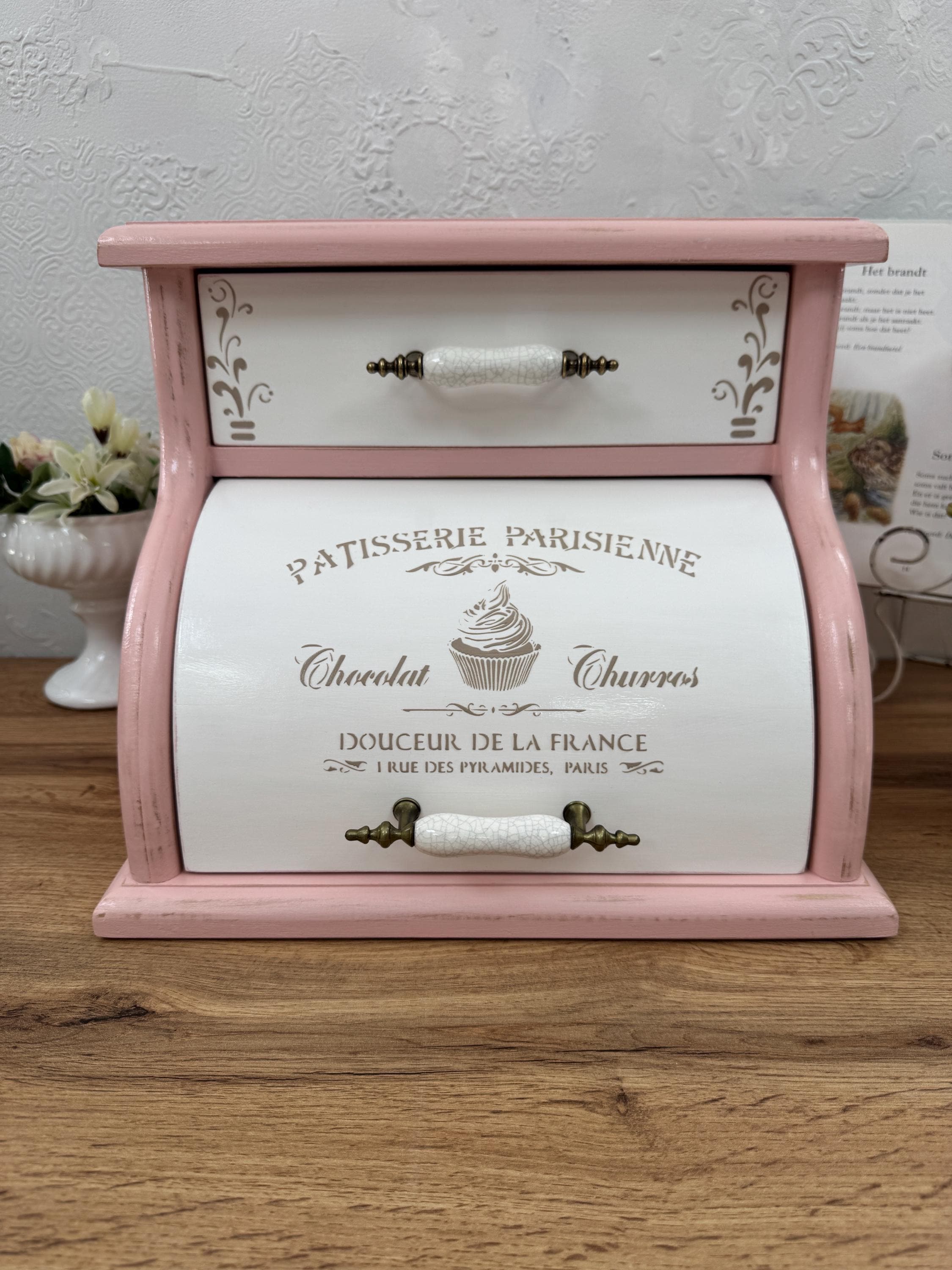Vintage Bread Box Pink - Etsy