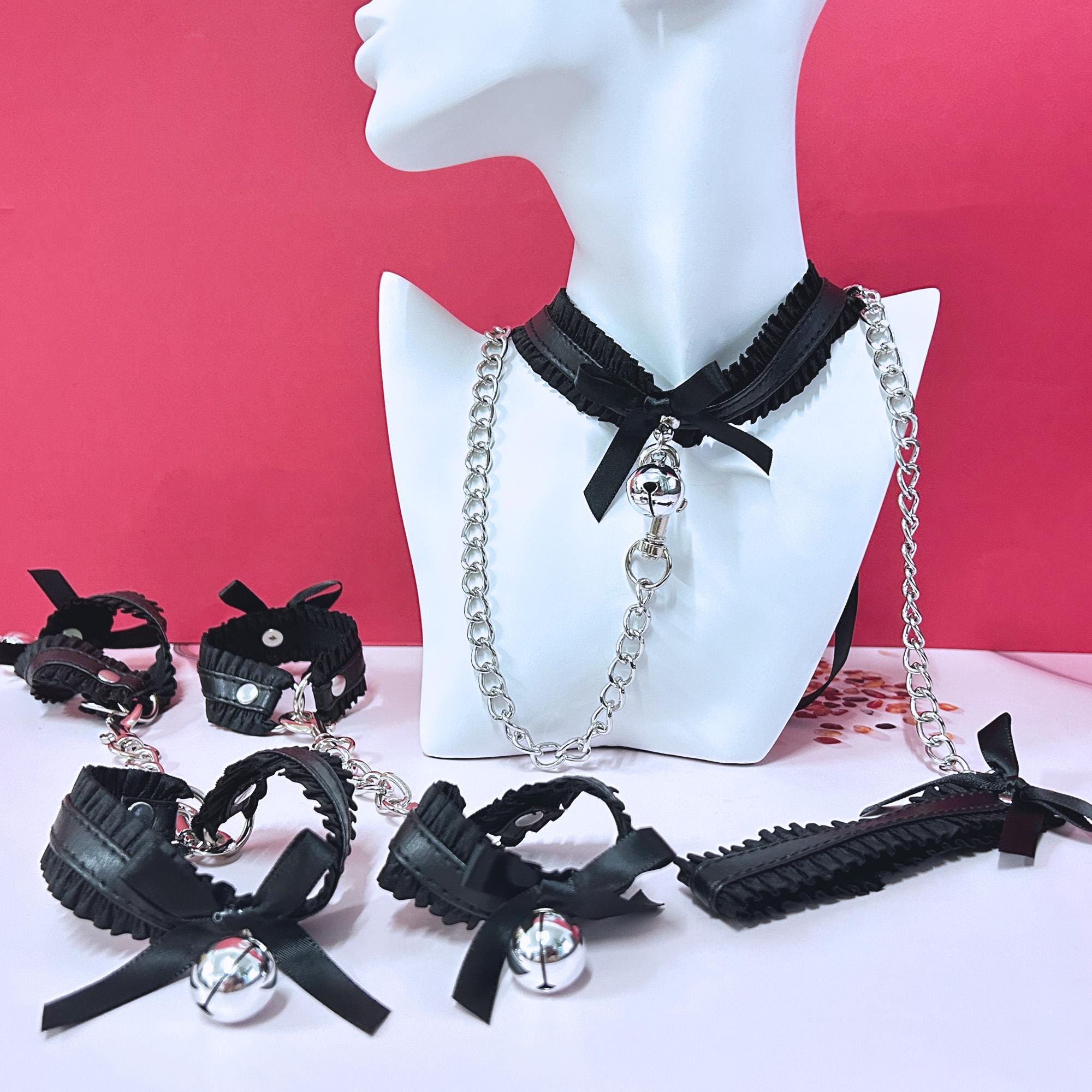 Luxury Lace BDSM Bondage Sets,bdsm Collar,hand Ankle Cuff,slave ...