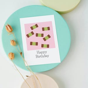 Biglietto di auguri di buon compleanno, biscotto svedese, biglietto di auguri Fika svedese, biglietto di auguri di compleanno svedese, tradizionale Fika scandinavo, regalo