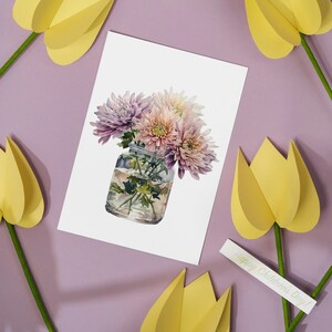 "Geburtstagskarte ""Glücksgruß"" Blumenkarte Blumenkarte jeder Anlass Grußkarte Muttertag"